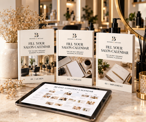 The 30-Day Organic Booking Playbook for salon owners by Booked & Beyond